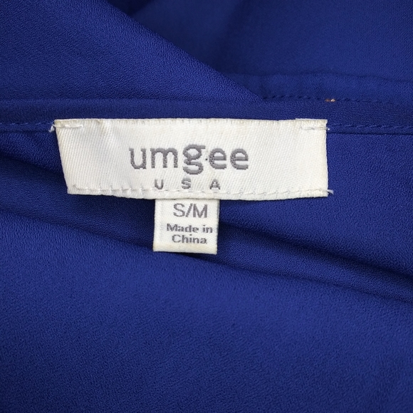 Umgee Royal Blue Pastel Embroidered Knotted Fringe Kimono - Picture 9 of 11